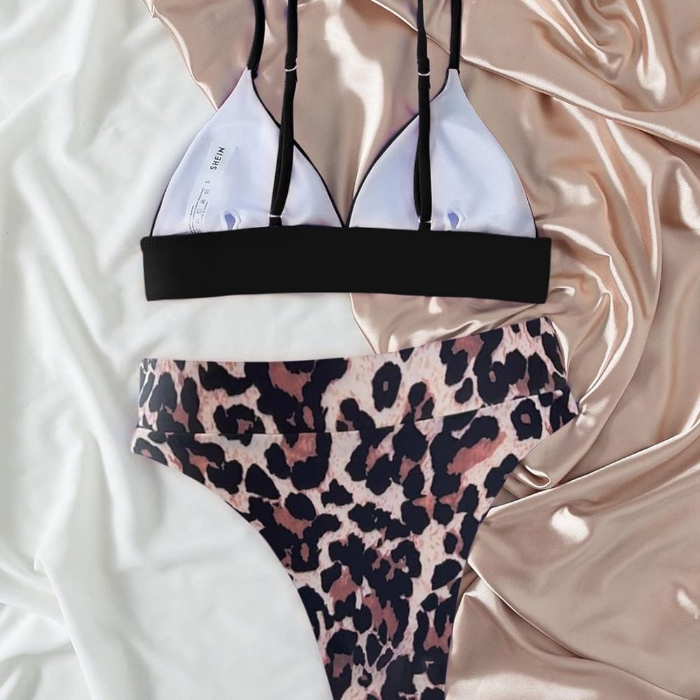 Leopard Flower Print Bikini Set - image 3